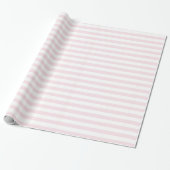 Roze en witte strepen Schattige Girly Cadeaupapier (Uitgerold)