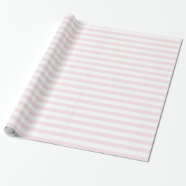 Roze en witte strepen Schattige Girly Cadeaupapier