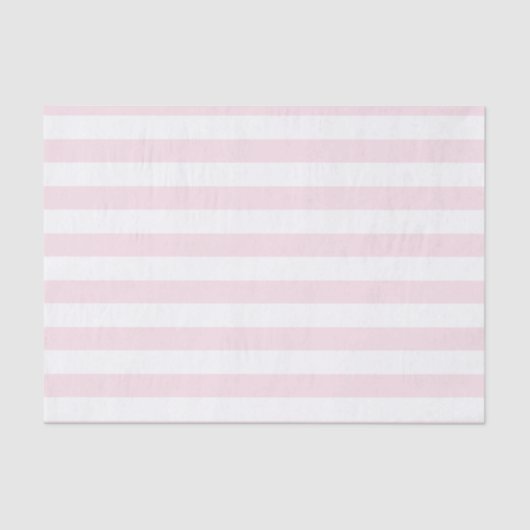 Roze en Witte Strepen Schattige Girly Pattern Tissuepapier (Voorkant)