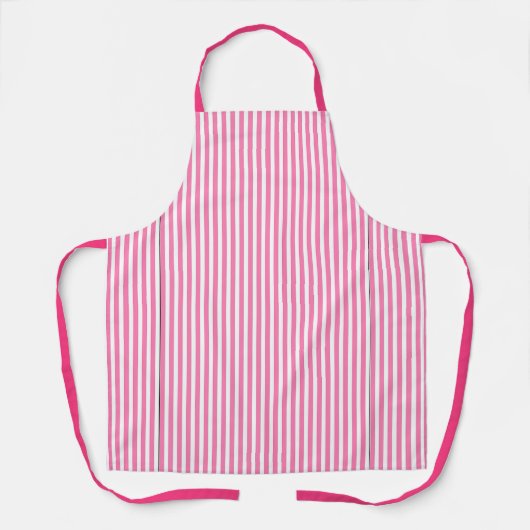 Roze en witte strepen schort (Voorkant)