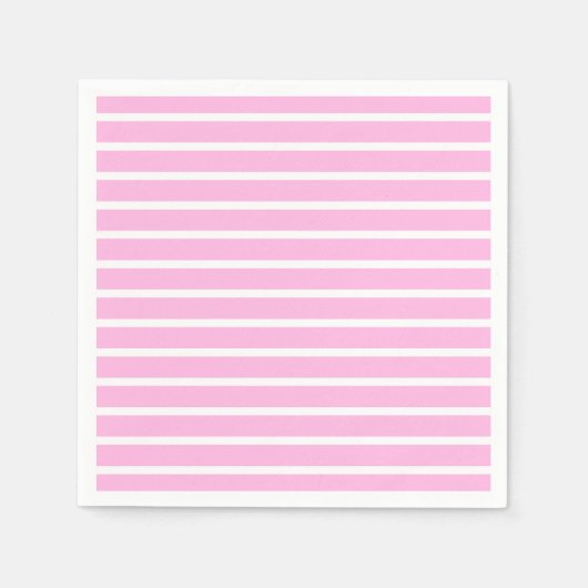 Roze en witte strepen servet (Voorkant)