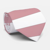 Roze en witte strepen stropdas (Opgerold)