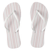 roze en witte strepen teenslippers (Voetbed)