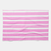 Roze en witte strepen theedoek (Horizontaal)