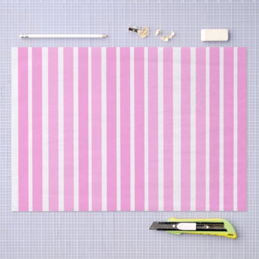 Roze en witte strepen tissuepapier (Craft)