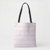 roze en witte strepen tote bag (Voorkant)