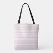 roze en witte strepen tote bag (Achterkant)
