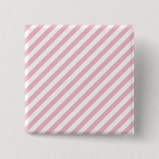 Roze en witte strepen vierkante button 5,1 cm (Voorkant)