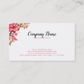 Roze en witte strepen visitekaartje (Achterkant)