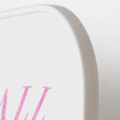 Roze en witte streping | Cabana Pickleball Paddle (Links Detail)