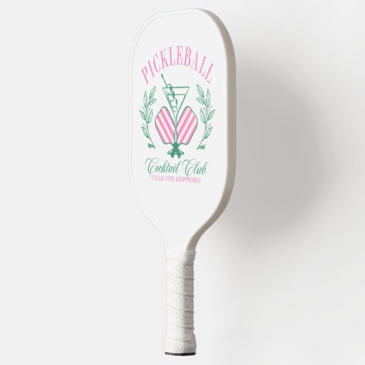 Roze en witte streping | Cabana Pickleball Paddle (Links)
