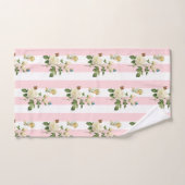 Roze en Witte Stripe Bathroom-handdoekjes Angel Bad Handdoek (Handdoek)