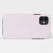 Roze en witte striped iPhone 5 Hoesje (Achterkant (horizontaal))