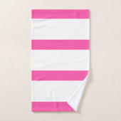 Roze en witte stripeset bad handdoek (Handdoek)
