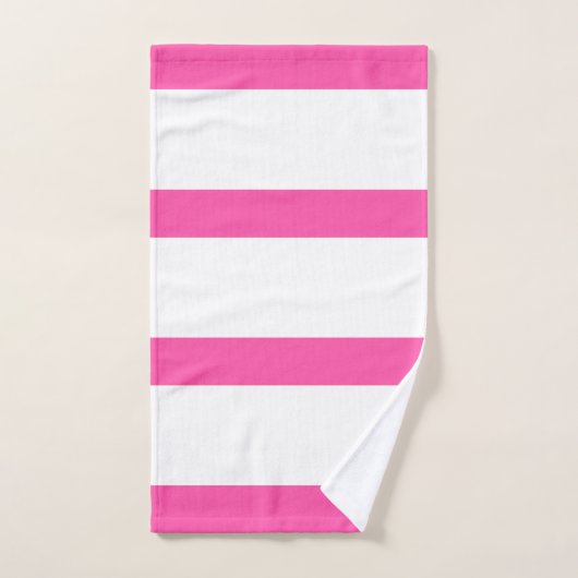 Roze en witte stripeset bad handdoek (Handdoek)