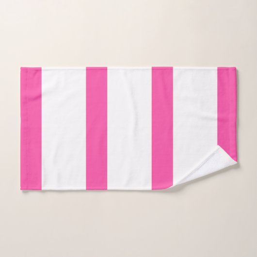 Roze en witte stripeset bad handdoek (Handdoek)