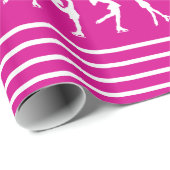 Roze en witte stripfiguur Skater Cadeaupapier (Rol Hoek)