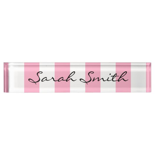 Roze en witte stripper Bord Naambordje (Voorkant)