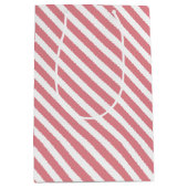 Roze en witte stripper Gift Bag Medium Cadeauzakje (Voorkant)