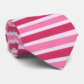 Roze en witte stripper Stropdas (Opgerold)