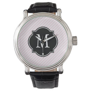 Roze en witte strips horloge