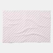 Roze en witte strips theedoek (Horizontaal)
