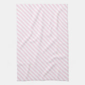 Roze en witte strips theedoek (Verticaal)