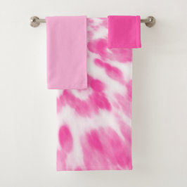 roze en witte stropdas bad handdoek