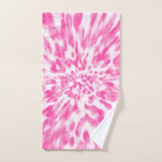 roze en witte stropdas bad handdoek (Handdoek)