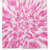 roze en witte stropdas douchegordijn (Voorkant)