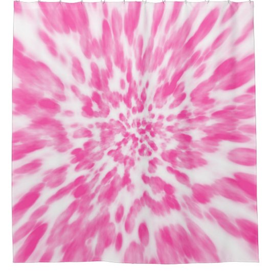 roze en witte stropdas douchegordijn (Voorkant)