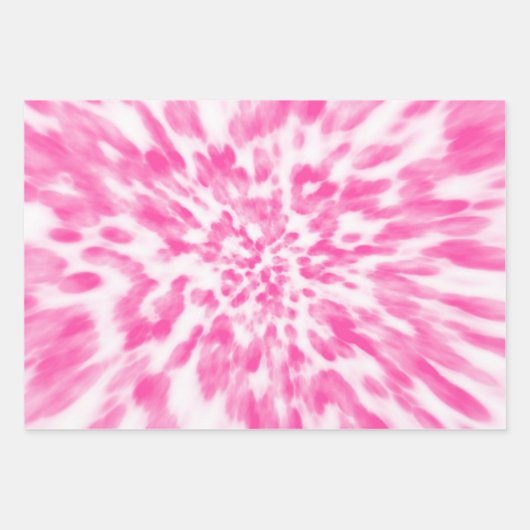 roze en witte stropdas inpakpapier vel (Voorkant 2)