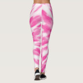roze en witte Stropdas-kleurstof Leggings (Achterkant)