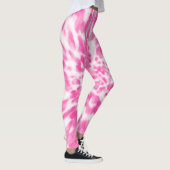 roze en witte Stropdas-kleurstof Leggings (Rechts)