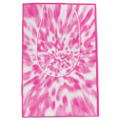 roze en witte stropdas medium cadeauzakje (Voorkant)