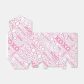 Roze en witte struikgewas en Kisses patroonflesdoo Bedankdoosjes (Uitgevouwen)