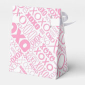 Roze en witte struikgewas en Kisses patroonflesdoo Bedankdoosjes (Achterkant)