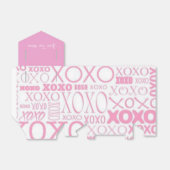 Roze en witte struikgewas en Kisses Pattern Favor Bedankdoosjes (Uitgevouwen)