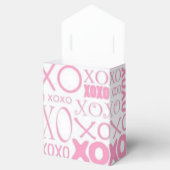 Roze en witte struikgewas en Kisses Pattern Favor Bedankdoosjes (Geopend)