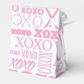Roze en witte struikgewas en Kisses Pattern Favor Bedankdoosjes (Achterkant)