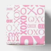 Roze en witte struikgewas en Kisses Pattern Heart Bedankdoosjes (Bovenkant)