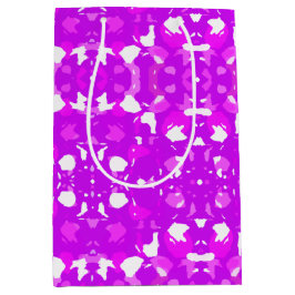 Roze en witte symmetrische markeringen medium cadeauzakje