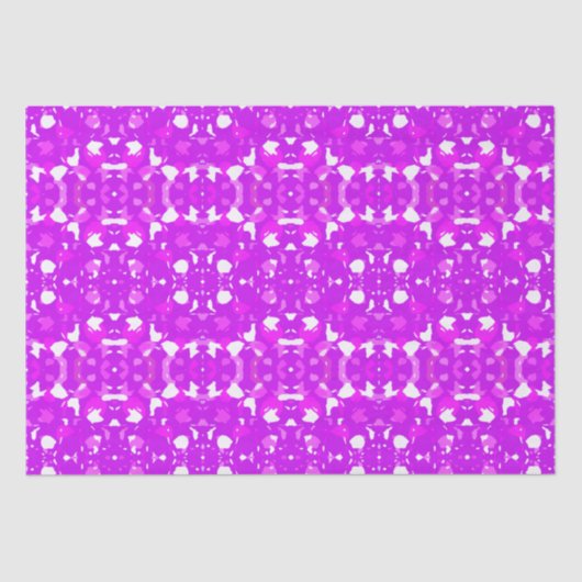 Roze en witte symmetrische markeringen tissuepapier (Voorkant)