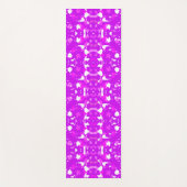 Roze en witte symmetrische markeringen yogamat (Voorkant)
