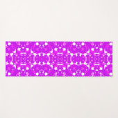 Roze en witte symmetrische markeringen yogamat (Voorkant (horizontaal))