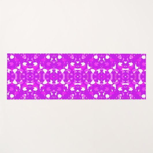 Roze en witte symmetrische markeringen yogamat (Voorkant (horizontaal))