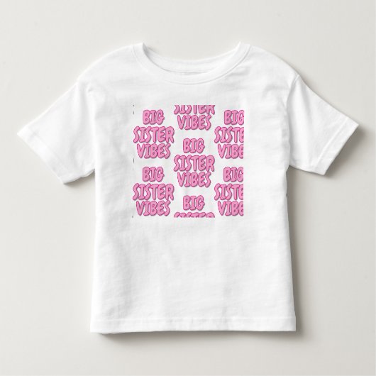 Roze en Witte T-Shirt voor Oudere Zus (Voorkant)