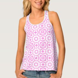 Roze en witte Tanktop voor vrouwen