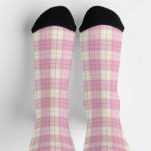 Roze en witte tartan sokken (Top)