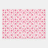 Roze en witte Tegel Patroon Inpakpapier Vel (Voorkant 3)